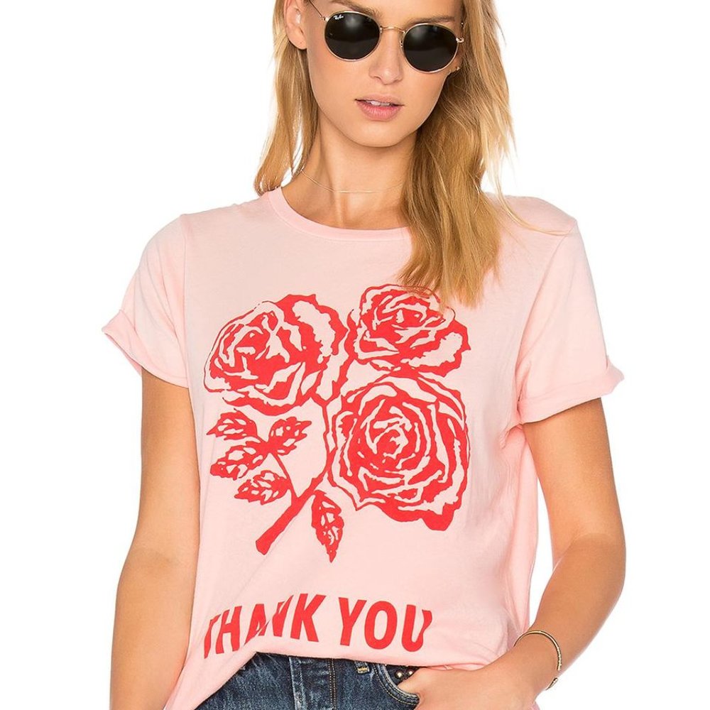 Wildfox Thank You Heights Crew Shirt S